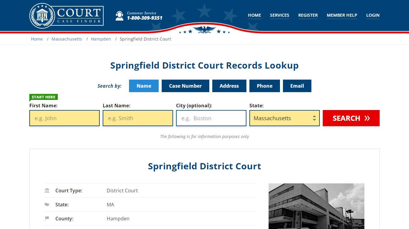 Springfield District Court Records Lookup - CourtCaseFinder.com