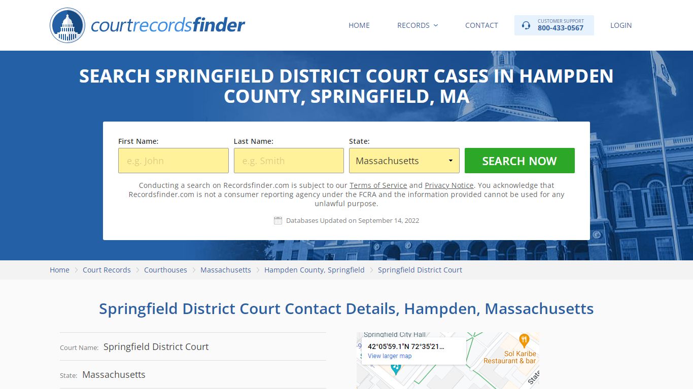 Springfield District Court Case Search - RecordsFinder